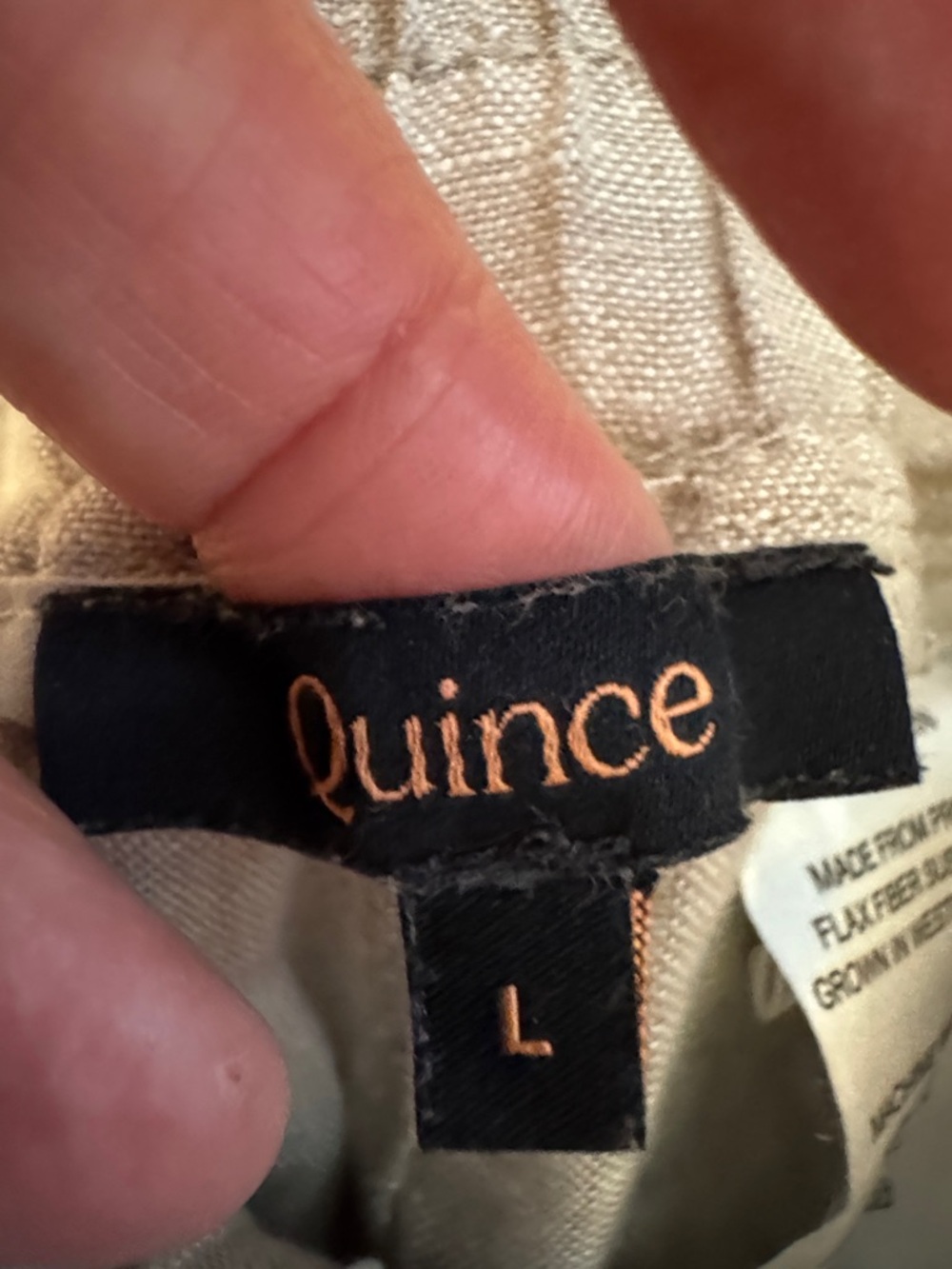 Two pair of Quince womens Elastic-Waist Wide-leg pants in Teal and Natural linen - Picture 2 of 4